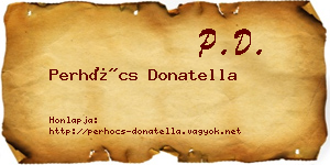 Perhócs Donatella névjegykártya